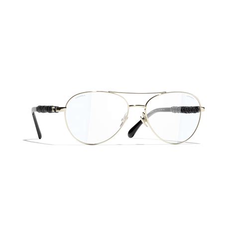 chanel glass portable|Pilot Blue Light Glasses Metal & Calfskin Light Gold .